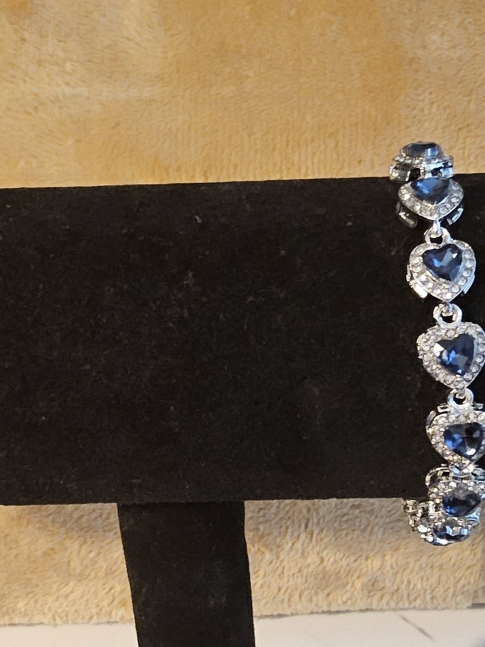 Blue Heart Crystal Bracelet - Women Jewelry - Picture 3 of 3